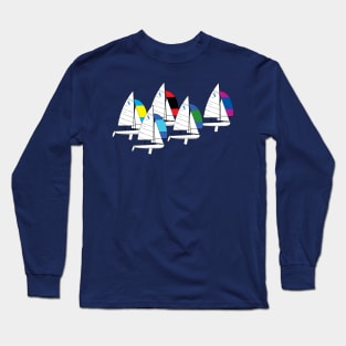 International 420 Sailboats Racing Long Sleeve T-Shirt